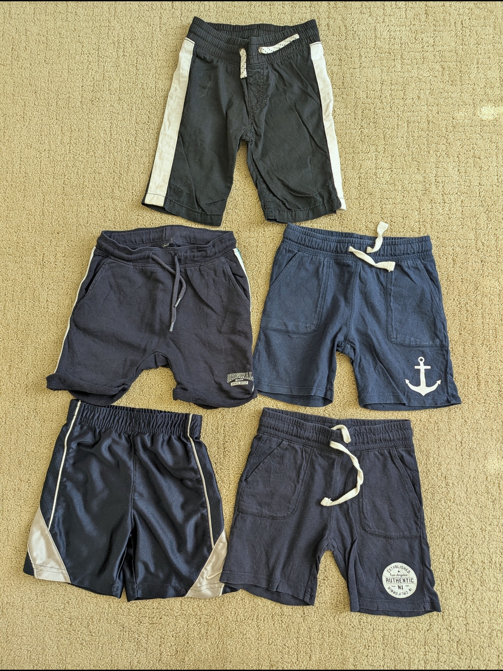 H&M Nike Shorts Lot Boys Kids 2T Athletic Play Sport School Cotton 5 Pair Bundle